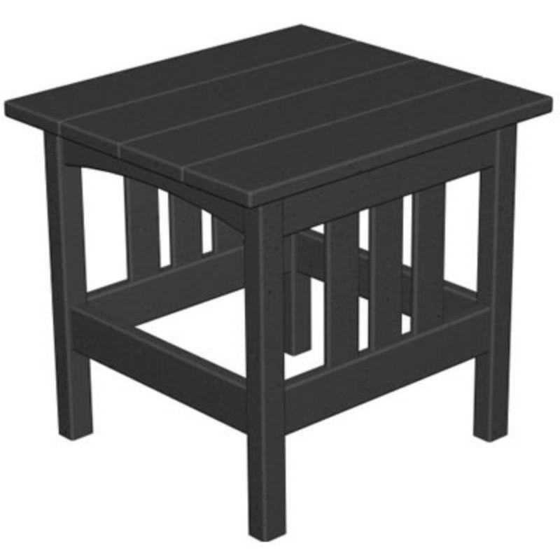 Recycled Plastic Mission Outdoor Square Side Table PW