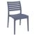 Ares Resin Outdoor Dining Chair Dark Gray ISP009