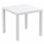 Ares Resin Square Outdoor Dining Set 5 Piece with Side Chairs White ISP1641S-WHI #3