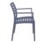 Artemis Resin Outdoor Dining Arm Chair Dark Gray ISP011-DGR #4
