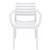 Artemis Resin Outdoor Dining Arm Chair White ISP011-WHI #2