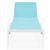 Pacific Stacking Sling Chaise Lounge White - Turquoise ISP089-WHI-TRQ #3