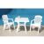 Viva Resin Square Outdoor Dining Table 31 inch White ISP168-WHI #2