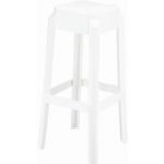 Fox Polycarbonate Outdoor Barstool Glossy White ISP037