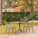 Snow Patio Dining Set with 2 Chairs Dark Gray ISP1066S