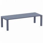 Vegas Patio Dining Table Extendable from 102 to 118 inch Dark Gray ISP776