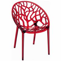 Crystal Outdoor Dining Chair Transparent Red ISP052