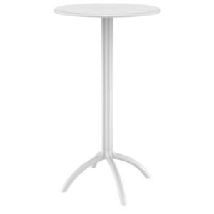 Octopus Resin Bar Table 24 inch Round White ISP161