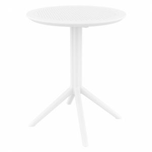 Sky Round Folding Table 24 inch White ISP121