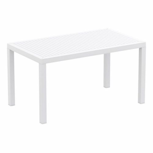 Ares Rectangle Outdoor Dining Table 55 inch White ISP186-WHI