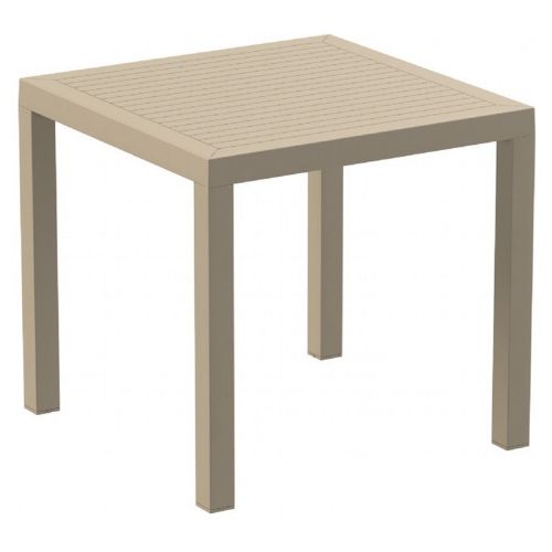 Ares Resin Outdoor Dining Table 31 inch Square Taupe ISP164-DVR