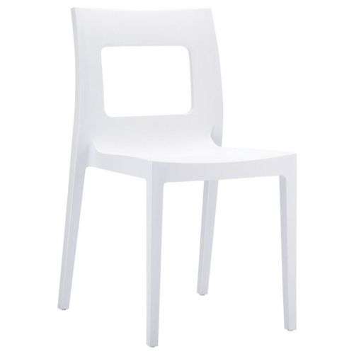 Lucca Outdoor Dining Chair White ISP026-WHI