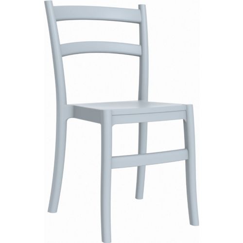Tiffany Cafe Outdoor Dining Chair Silver Gray ISP018-SIL