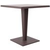 Riva Wickerlook Resin Square Patio Dining Table Brown 28 inch. ISP884